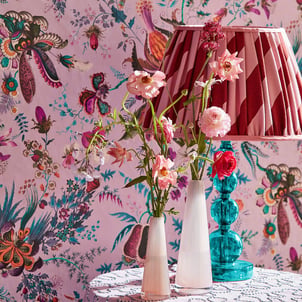 Wonderland Floral Amethyst Lapis Ruby Wallpaper HARLEQUIN X SOPHIE ROBINSON