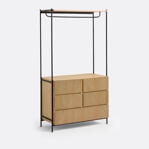 Module dressing, penderie et 5 tiroirs, Lodge LA REDOUTE INTERIEURS