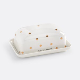 Manteigueira em porcelana com tampa, KUBLER LA REDOUTE INTERIEURS