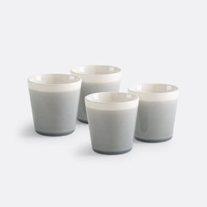 Lot 4 tasses à café craquelées, GOGAIN LA REDOUTE INTERIEURS
