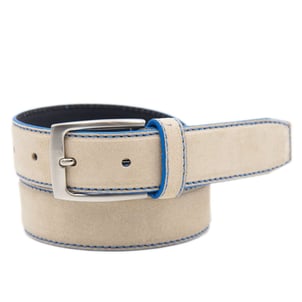 Ceinture En Cuir Beige 'Industrie Du Cuir' - Taille 90 Cm - Motifs Animaux - Occasion - Pour Femme