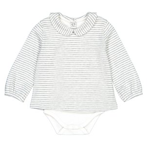 Gestreifter Body mit Bubikragen, 1 Monat - 3 Jahre LA REDOUTE COLLECTIONS image