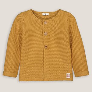Casaco em tricot, com botões, em algodão bio LA REDOUTE COLLECTIONS