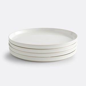 Lot 4 assiettes plates grès émail réactif, Sacha LA REDOUTE INTERIEURS