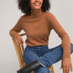 Pull col roulé en fine maille cachemire LA REDOUTE COLLECTIONS