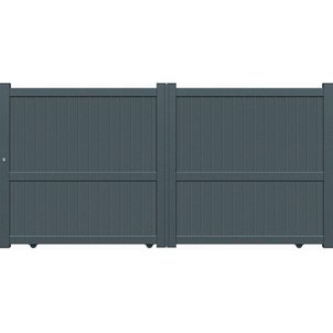 portail aluminium coulissant santander 375m gris portail aluminium coulissant habitat et jardin - Portail De Jardin portail aluminium coulissant santander 375m gris portail aluminium coulissant habitat et jardin - Portail De Jardin