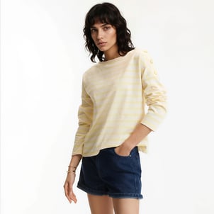 T-shirt marinière volume loose, Signature AIMIE LA REDOUTE COLLECTIONS