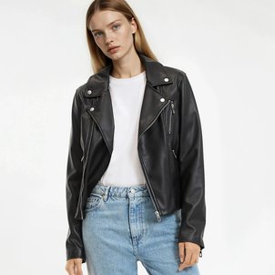 Куртка короткая из искусственной кожи LA REDOUTE COLLECTIONS