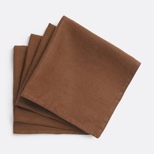 Lot de 4 serviettes de table lin lavé Victorine LA REDOUTE INTERIEURS