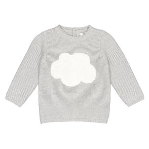 Rundhalspullover mit Wolkenmotiv 1 Monat-3 Jahre LA REDOUTE COLLECTIONS image