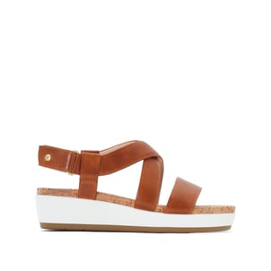 Sandales Compensées Dorothy Perkins En Cuir Marron - Taille UK 7 (EUR 40), Talon 3 Pouces, Occasion