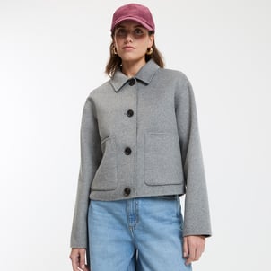 Manteau court fait main en laine mélangée LA REDOUTE COLLECTIONS