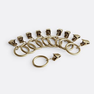 Lot 10 anneaux pinces ONEGA, diam 25mm LA REDOUTE INTERIEURS