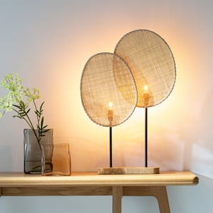Lampe de table, en rotin tressé, CANOPÉE AM.PM X EMMANUEL GALLINA