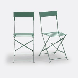 Lot de 2 chaises pliantes métal fer, Ozevan LA REDOUTE INTERIEURS