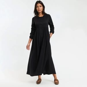 Vestido comprido de mangas compridas, Signature SUZIE LA REDOUTE COLLECTIONS