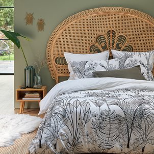 Jalapao Jungle Washed Linen Cotton Blend Duvet Cover LA REDOUTE INTERIEURS
