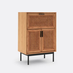 Waska Bar Furniture in Oak, Veneer and Cane LA REDOUTE INTERIEURS