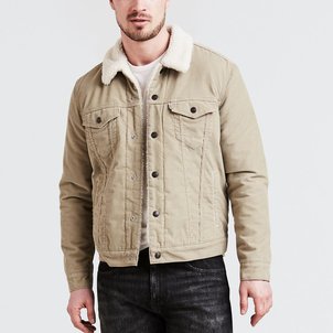 Levi's Trucker En Veste Sherpa Velours Redoute La Gris XSxgwq