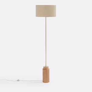 Lampadaire en chêne, métal et lin, Idna LA REDOUTE INTERIEURS