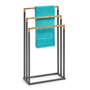 Sèche Serviettes Noir La Redoute Porte Serviettes à Poser Design Métal Bois