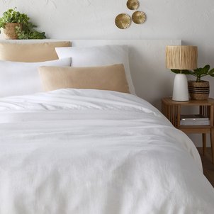 Annaba Two-Sided Washed Linen & Cotton Duvet Dover LA REDOUTE INTERIEURS