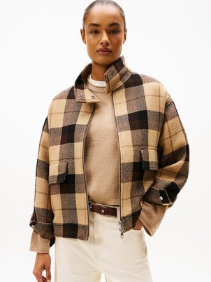 Geruit jasje van wolmix TOMMY HILFIGER