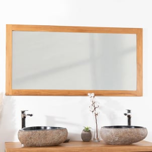 Miroir en teck massif rectangle 140x70 WANDA COLLECTION