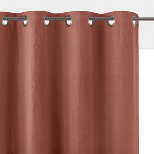 Cortinado opaco, em linho lavado, com ilhós, ONEGA LA REDOUTE INTERIEURS image