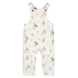 Jardineiras estampadas, em moletão, 1 mês-2 anos LA REDOUTE COLLECTIONS image