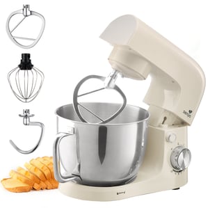 Robot Pâtissier 1500W – Bol Inox 5L avec Poignée – 10 Vitesses + Fonction Pulse – Accessoires Inclus SENYA