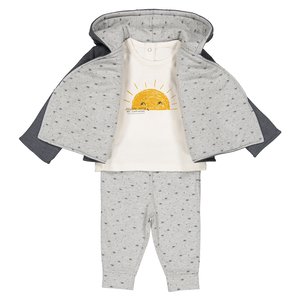 Conjunto de 3 peças, 1 mês-2 anos LA REDOUTE COLLECTIONS image