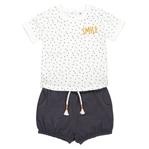 Conjunto de 2 peças, t-shirt e calções, 1 mês-2 anos LA REDOUTE COLLECTIONS image