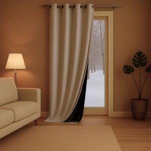 Rideau anti-froid doublé polaire HOME MAISON