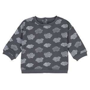 Sweatshirt mit rundem Ausschnitt und Wolkenmuster, 1 Monat - 3 Jahre LA REDOUTE COLLECTIONS image