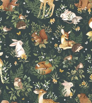 Papier peint animaux en forêt FOREST LILIPINSO