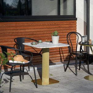 Tuintafel in metaal en terrazzo, Bistro LA REDOUTE INTERIEURS