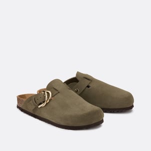 Mules sabots en cuir suédé LA REDOUTE COLLECTIONS