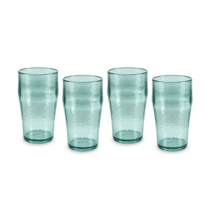 Fresco Set of 4 Reusable Plastic Beer Glass - Turquoise TOWER