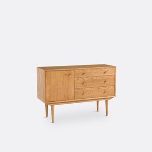 Aparador vintage, 1 porta, 3 gavetas, Quilda LA REDOUTE INTERIEURS