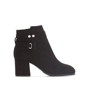 BCBGeneration Stivaletti Briel Donna: Modello Chelsea Con Tacco A Blocco, Punta Affusolata E Plantare Imbottito, Vernice Nera, Taglia 38