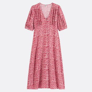 Robe longue fluide, col V, imprimé floral LA REDOUTE COLLECTIONS