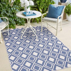 Tapis extérieur, kilim reversible EX1 DAM UN AMOUR DE TAPIS