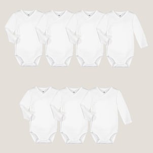 Lot de 7 bodies naissance unis LA REDOUTE COLLECTIONS