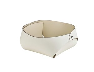 Корзина для фруктов и  декора из натуральной кожи, 15 x 15 x H7 см SO'HOME