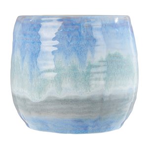 17cm Blue Stoneware Planter SO'HOME