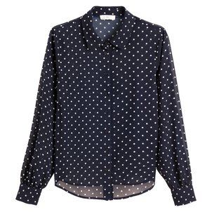 Chemise imprimée pois, manches longues LA REDOUTE COLLECTIONS