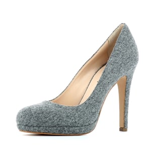 Escarpins Comptoir Des Cotonniers Tout Cuir Gris éléphant - Talons 10,5 Cm - Pointure 37