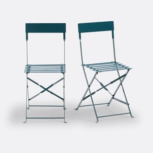 Lot de 2 chaises pliantes métal fer, Ozevan LA REDOUTE INTERIEURS