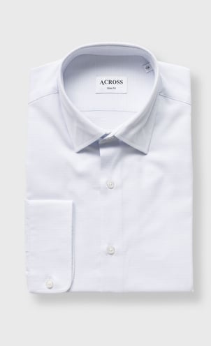 Chemise Slim fit micro dessin texturé ACROSS